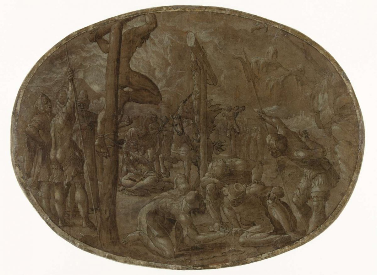Kruisiging, Meester van de Liechtensteinse Aanbidding, 1540 - 1565