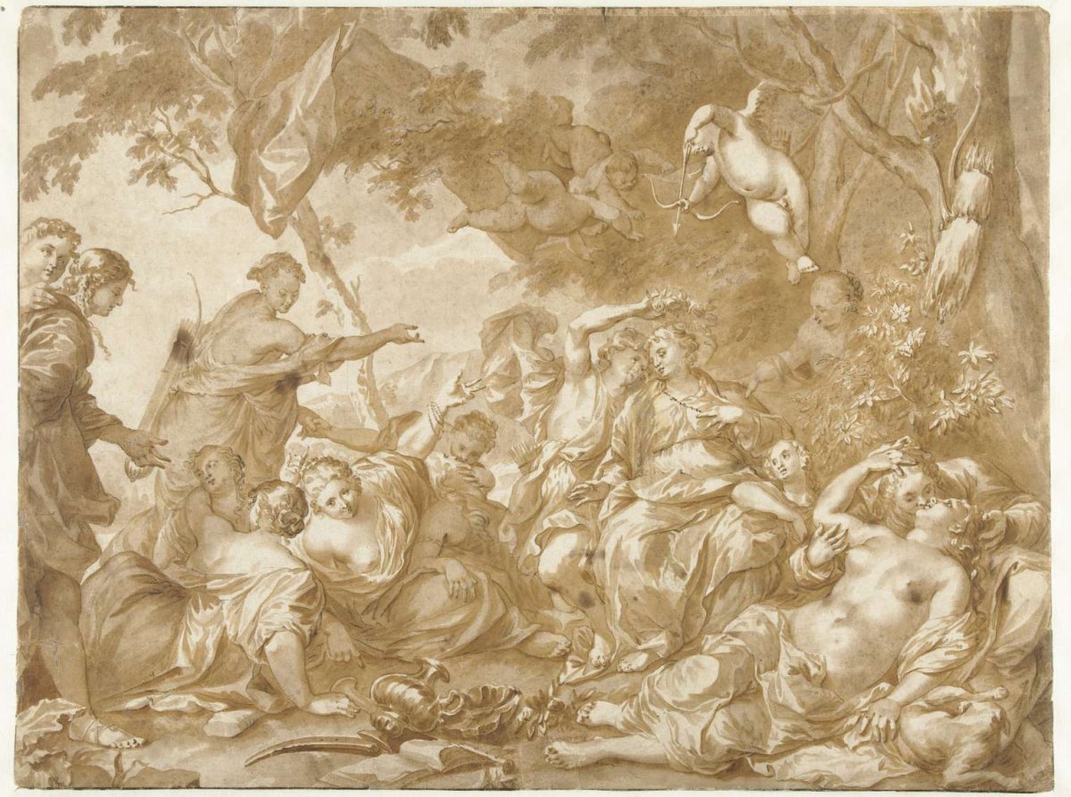Amaryllis en Myrtillo, Jan de Bisschop, 1648 - 1671