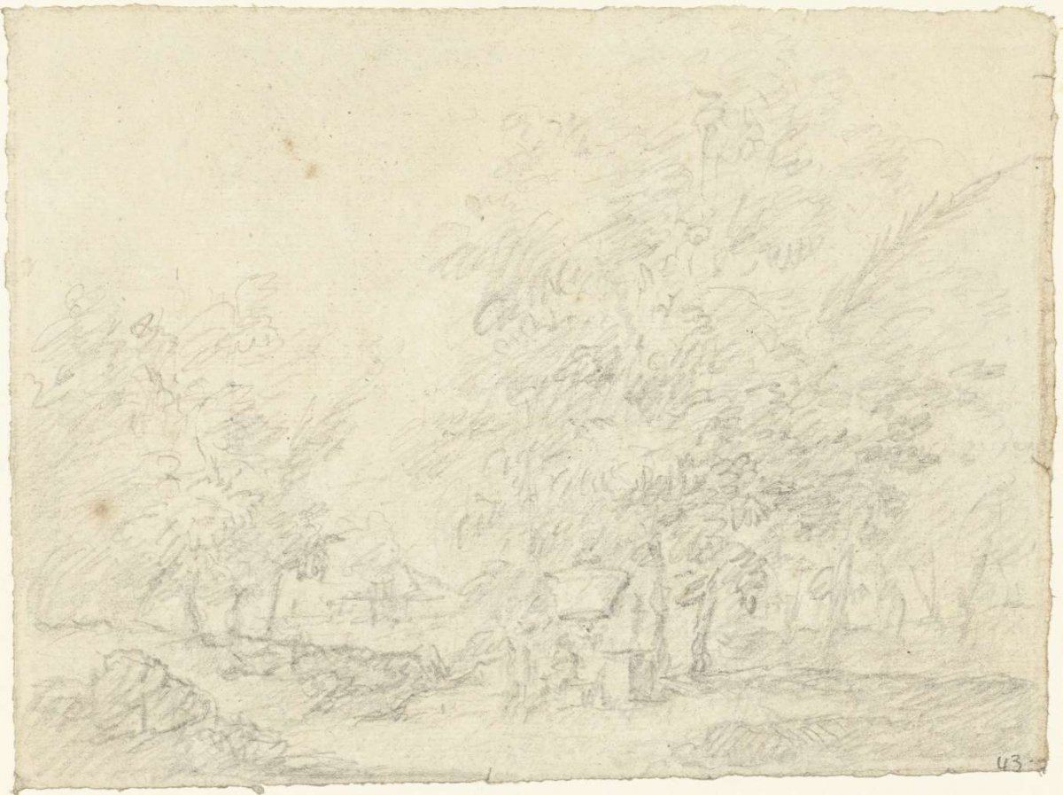 Landscape with monument, Dionys van Nijmegen, 1715 - 1798