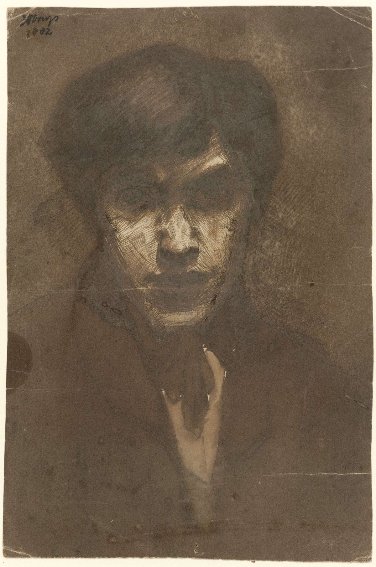 Self-portrait of the painter Jan Toorop, Jan Toorop, 1882