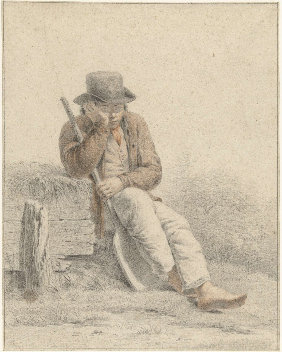 Rustende werkman, Johan Christiaan Willem Safft, 1788 - 1849