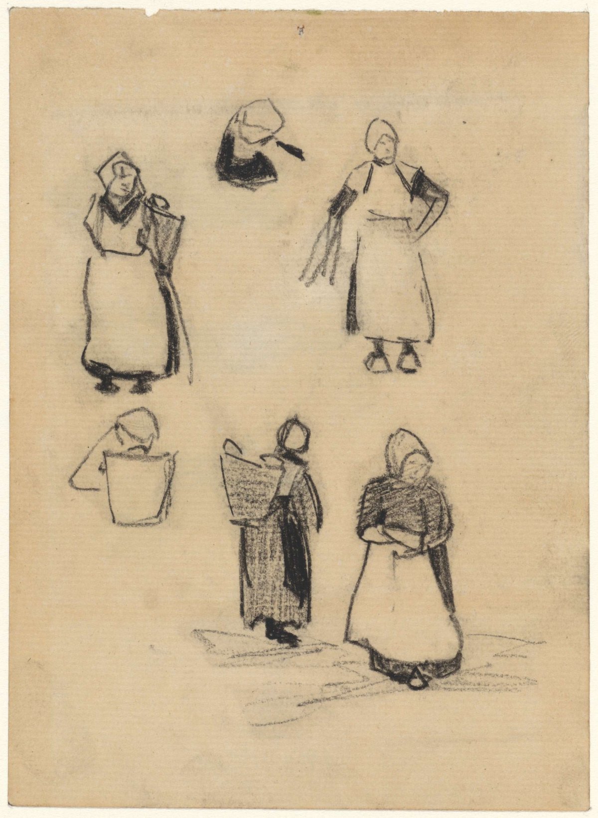 Sketches of women, Theo Nieuwenhuis, 1876 - 1951