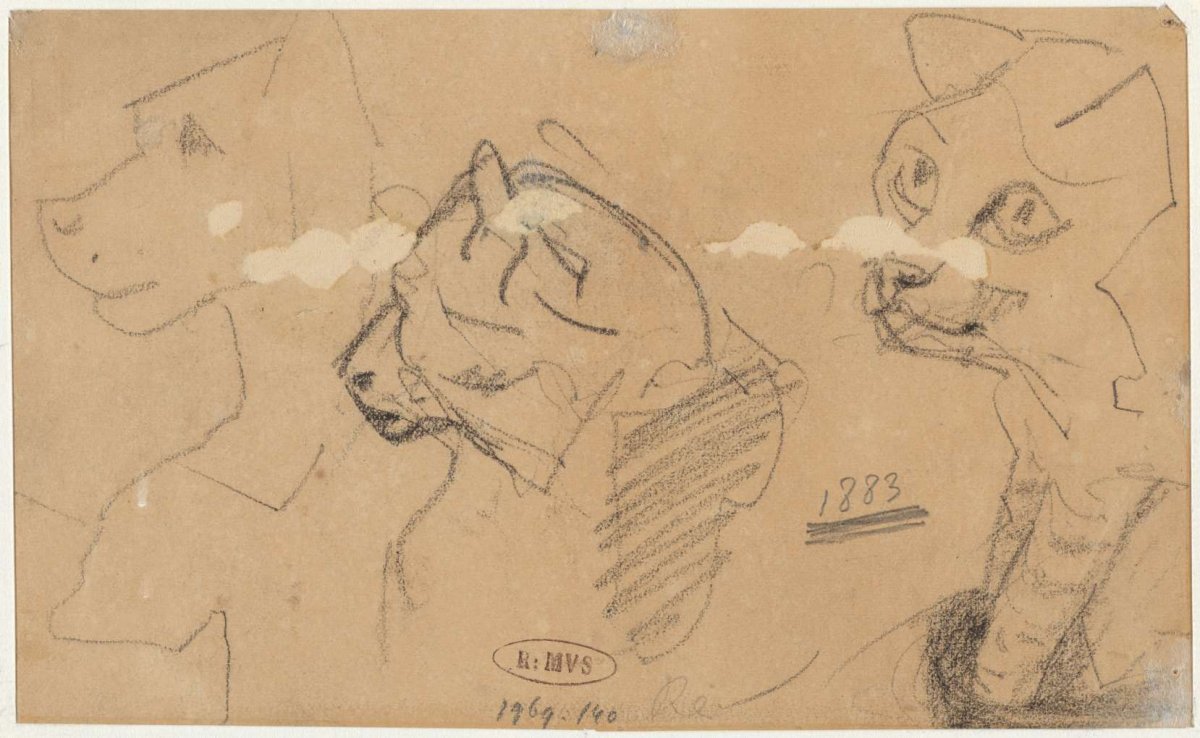 Studies of a cat, Theo Nieuwenhuis, 1876 - 1951