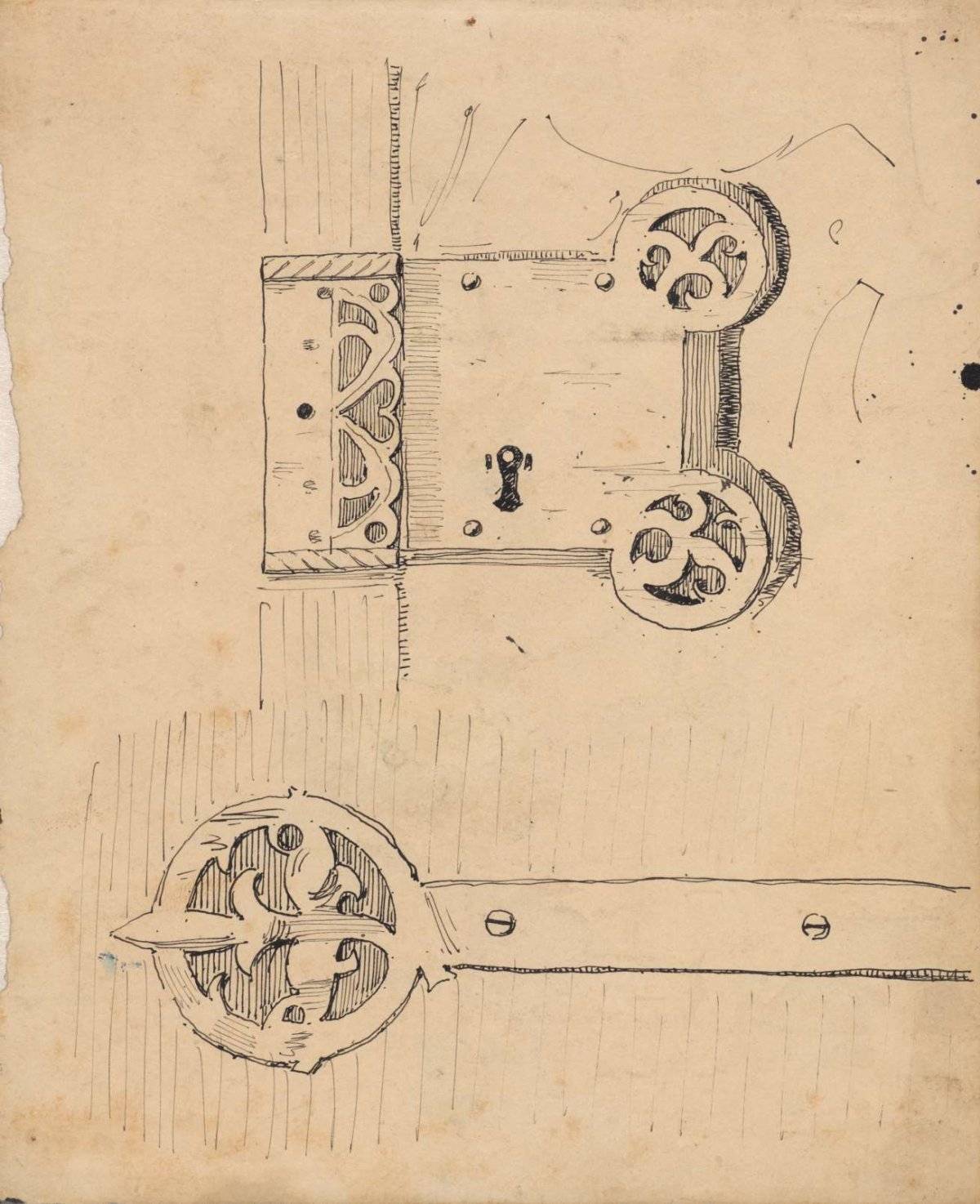 Fittings and lock, Theo Nieuwenhuis, 1876 - 1951