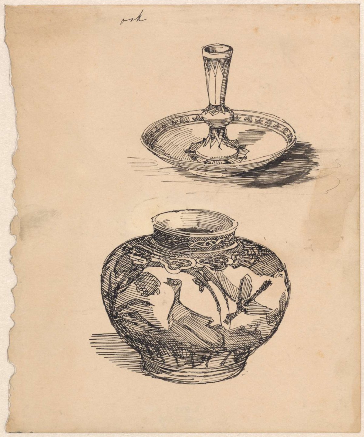 Two pieces of Persian pottery, Theo Nieuwenhuis, 1876 - 1951