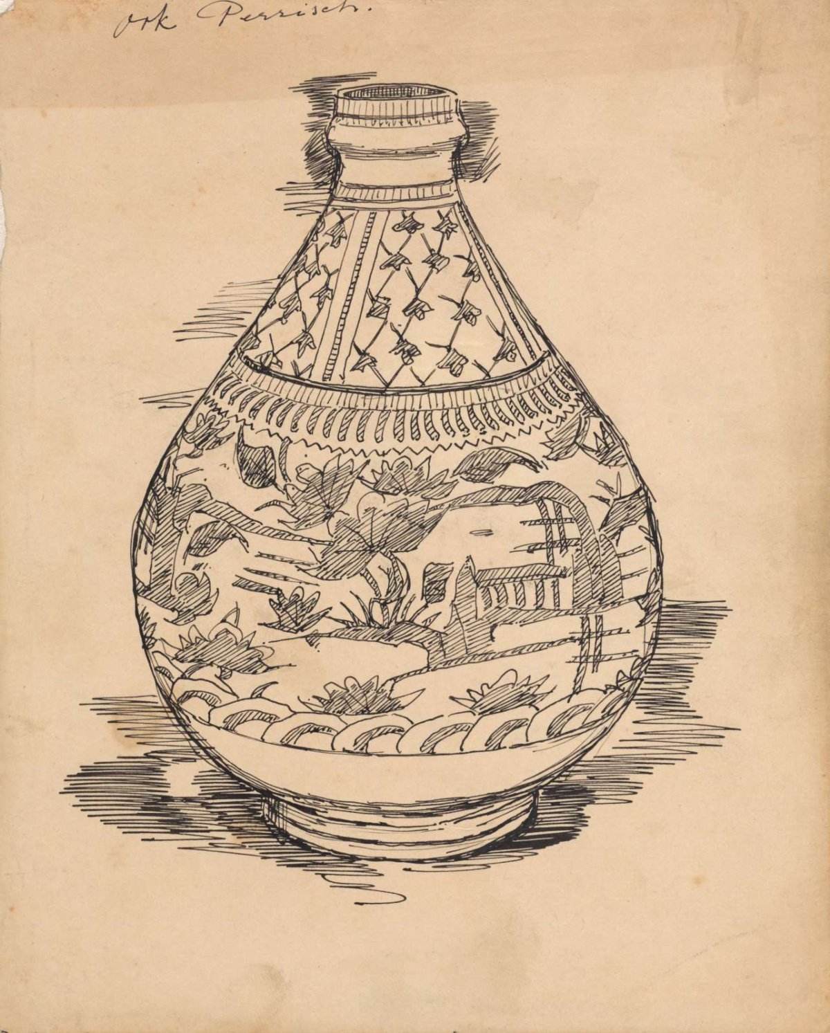 Perzische vaas, Theo Nieuwenhuis, 1876 - 1951
