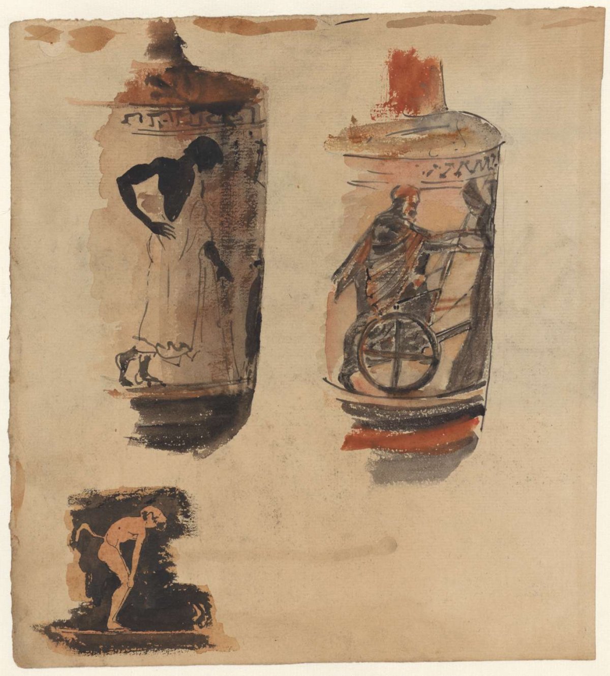 Details of Greek vases, Theo Nieuwenhuis, 1876 - 1951