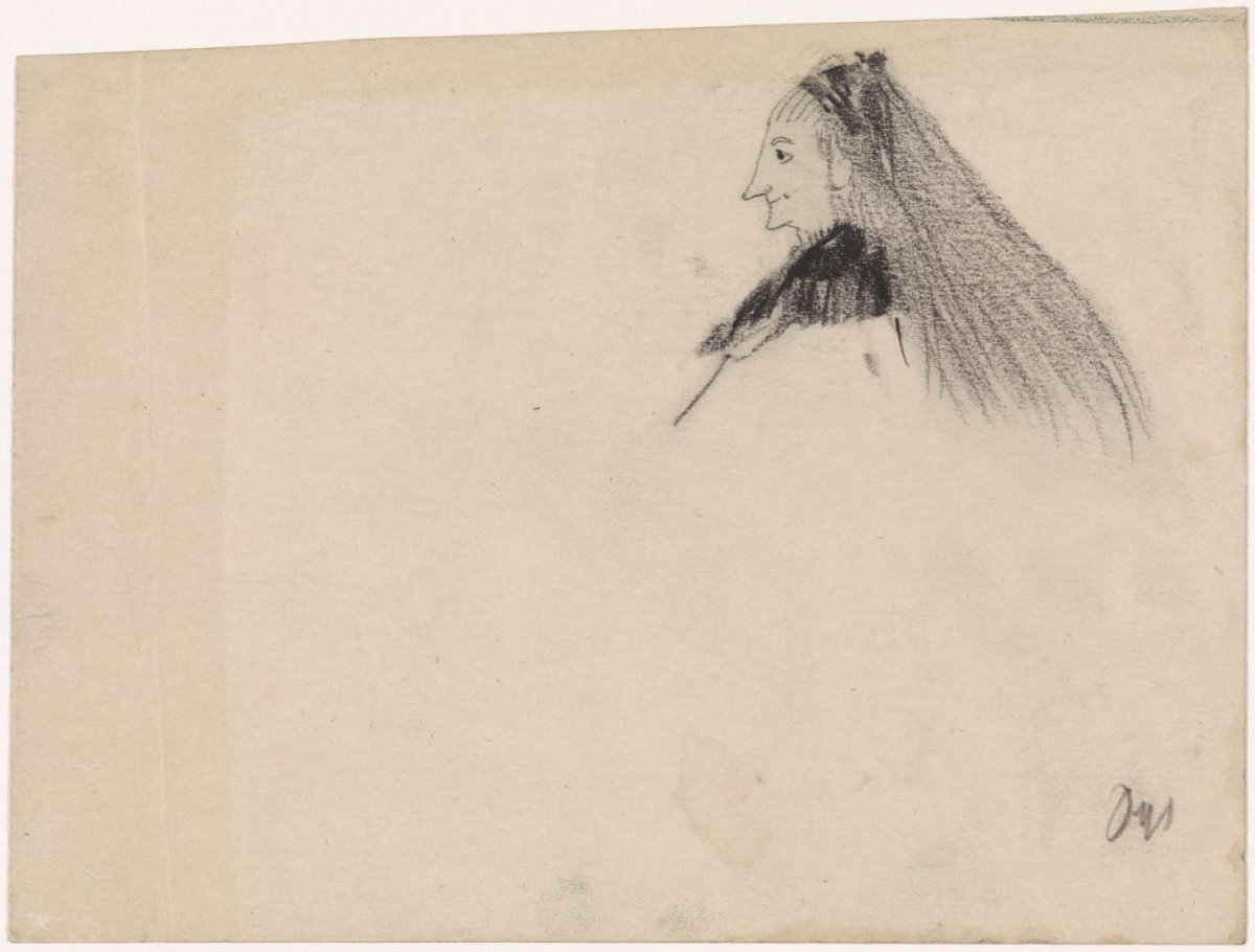Woman with long hair, Gerrit Willem Dijsselhof, 1876 - 1924