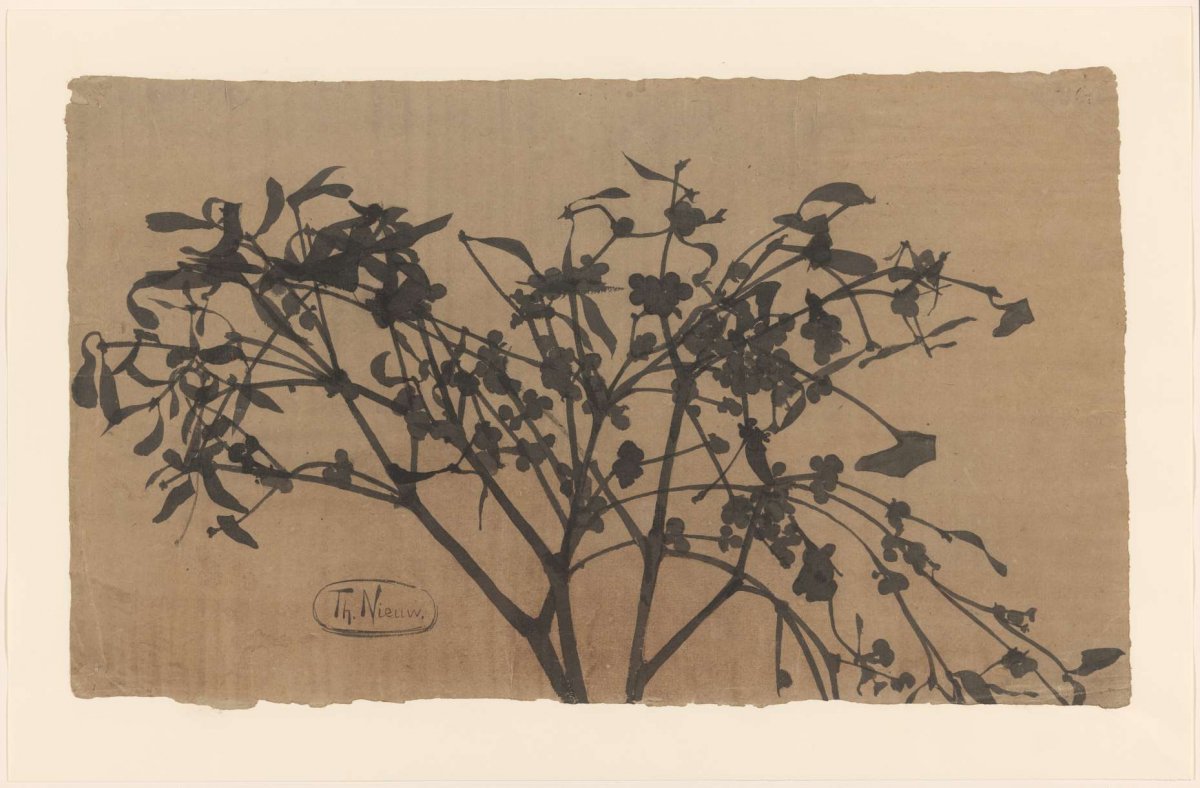 Branch with blossom, Theo Nieuwenhuis, 1876 - 1951