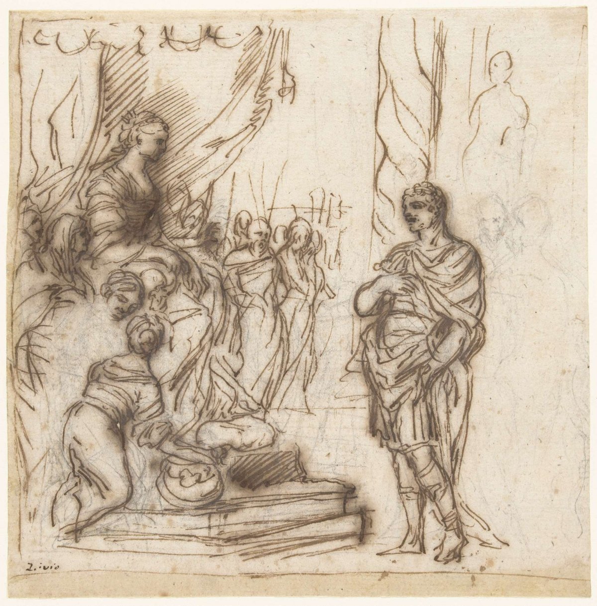 Field lord for a queen on her throne, Lieven Mehus, 1660 - 1669