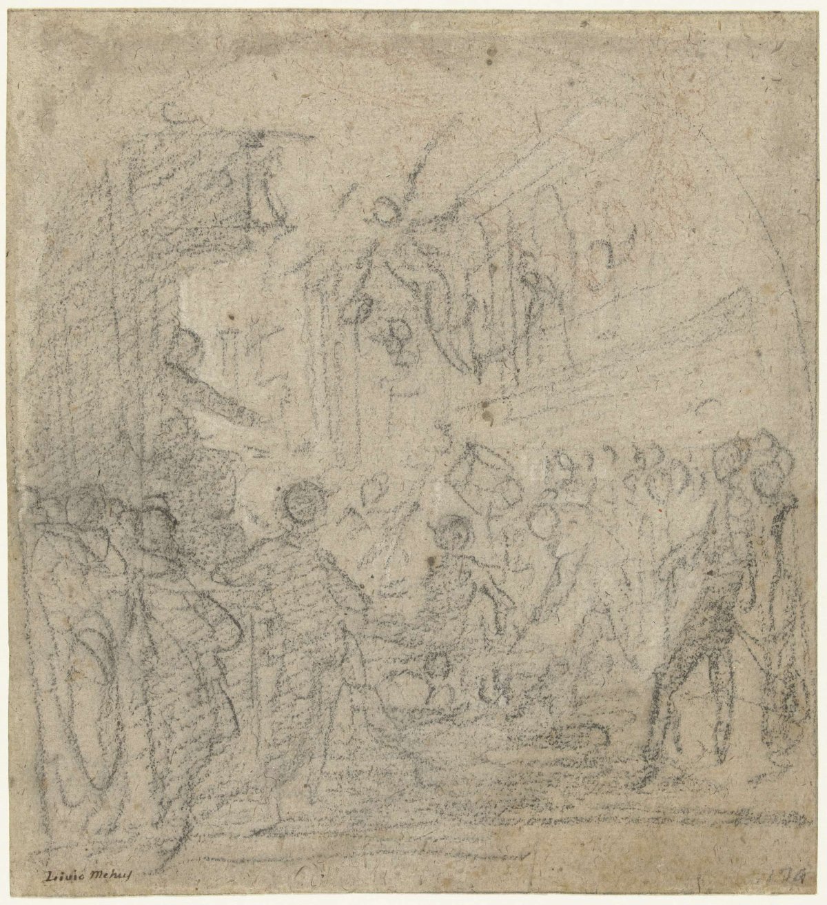 The torture of Saint Laurentius, Cristofano Allori, after 1616 - 1621