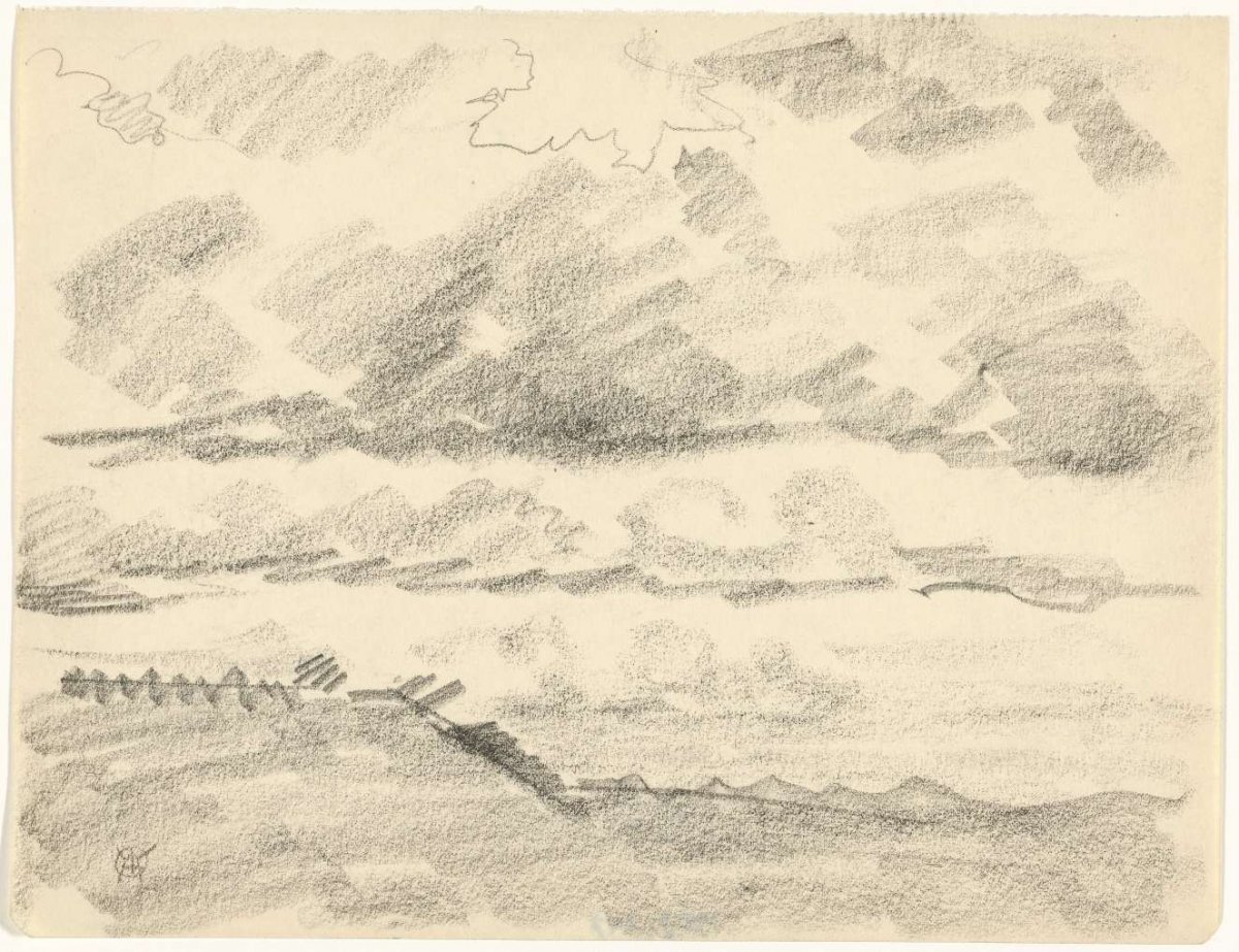 Wolkenlucht, Gerrit Willem Dijsselhof, 1876 - 1924