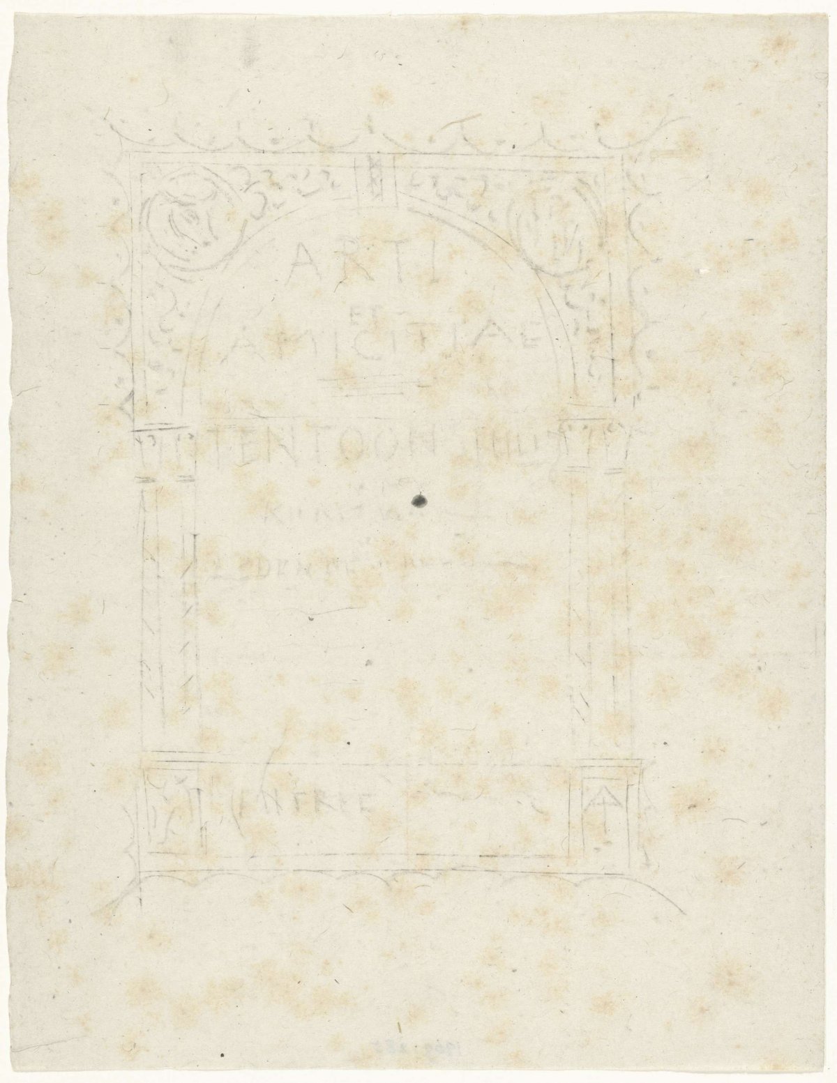 Design for a poster for Arti et Amicitiae, Gerrit Willem Dijsselhof, 1876 - 1924