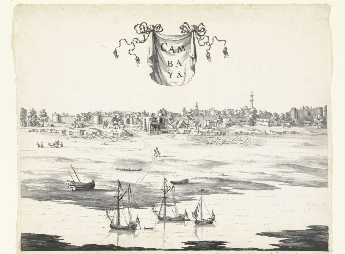 View of the city of Khambat (Cambay)., anonymous, 1679