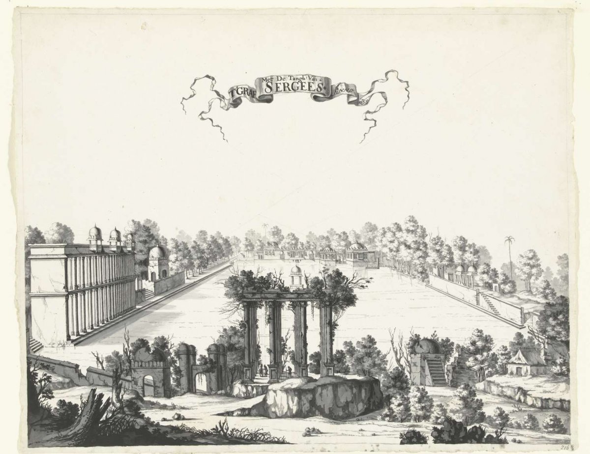 View of a pond at Sergees near Ahmadabad, anonymous, 1678