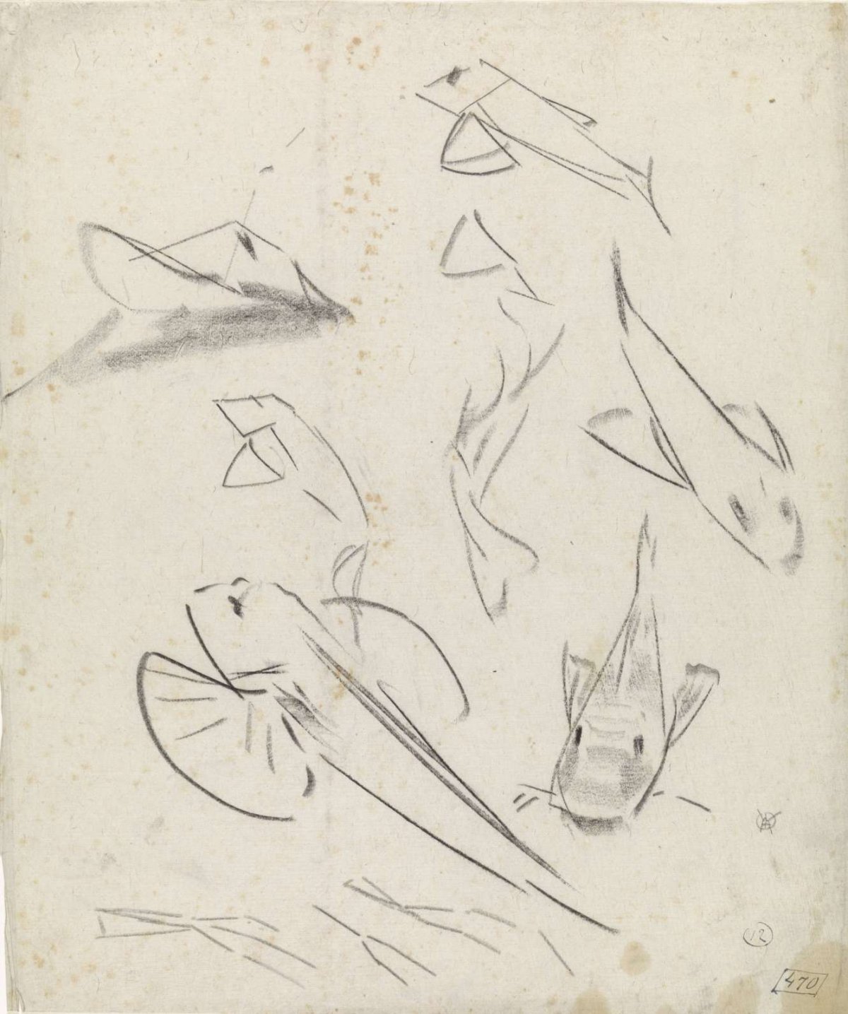 Studies of pons, Gerrit Willem Dijsselhof, 1876 - 1924