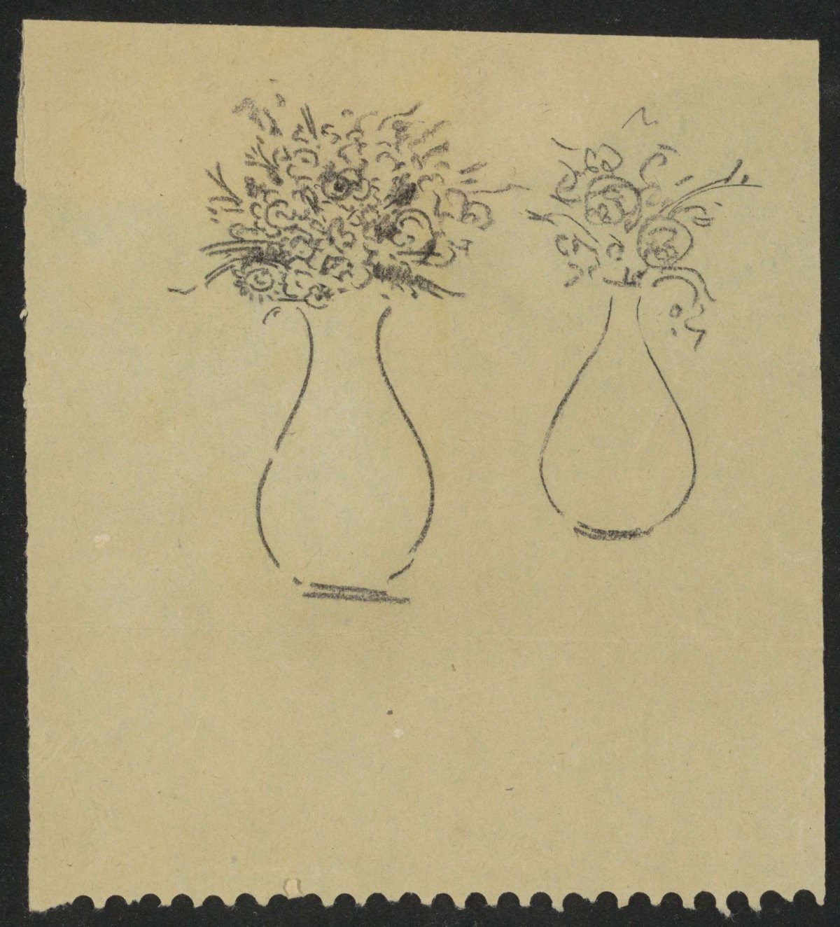 Two vases with flowers, Gerrit Willem Dijsselhof, c. 1904 - c. 1906