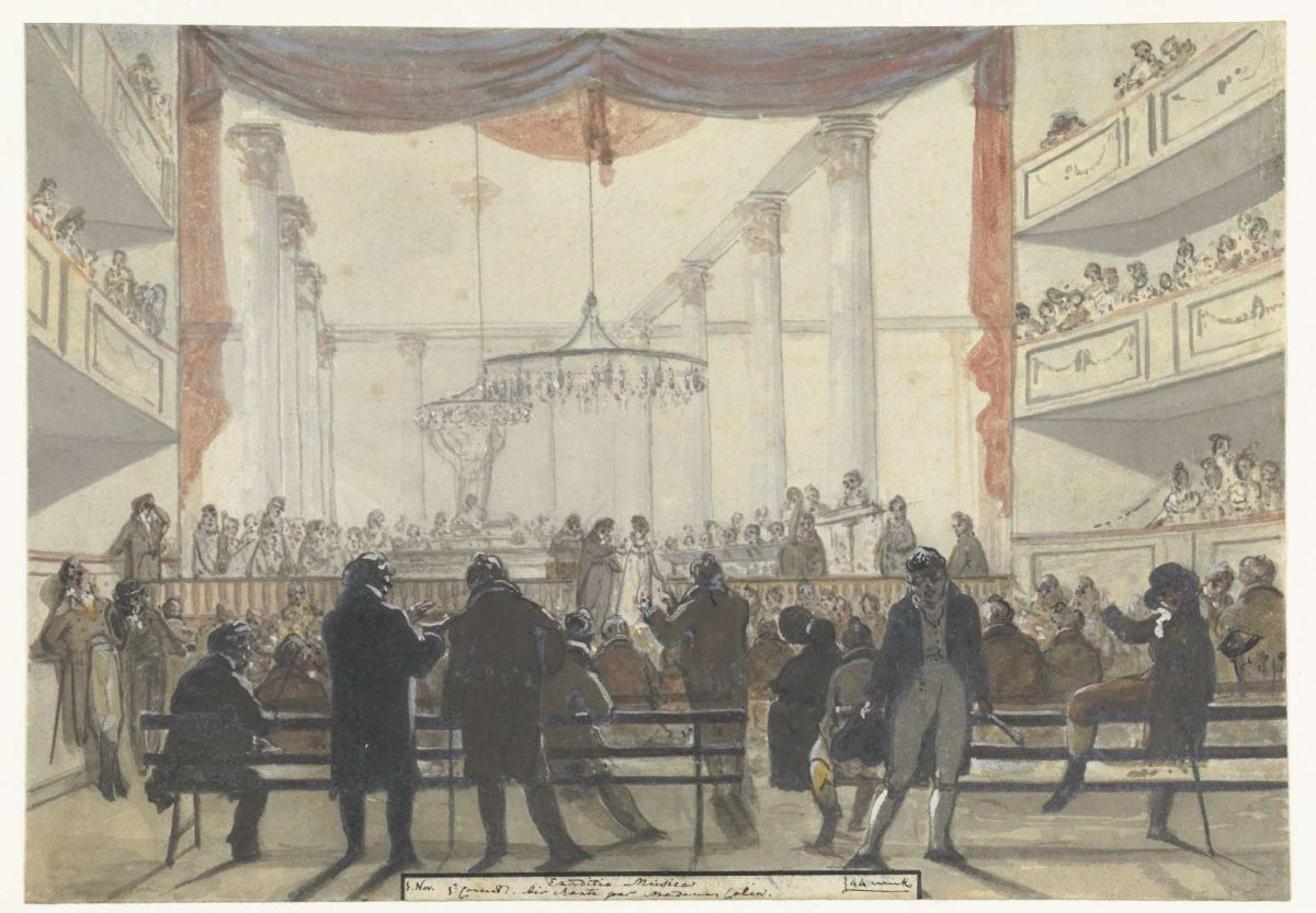 ‘Eruditio Musica, Solo Sung by Madame Colin’, Christiaan Andriessen, 1805 - 1808