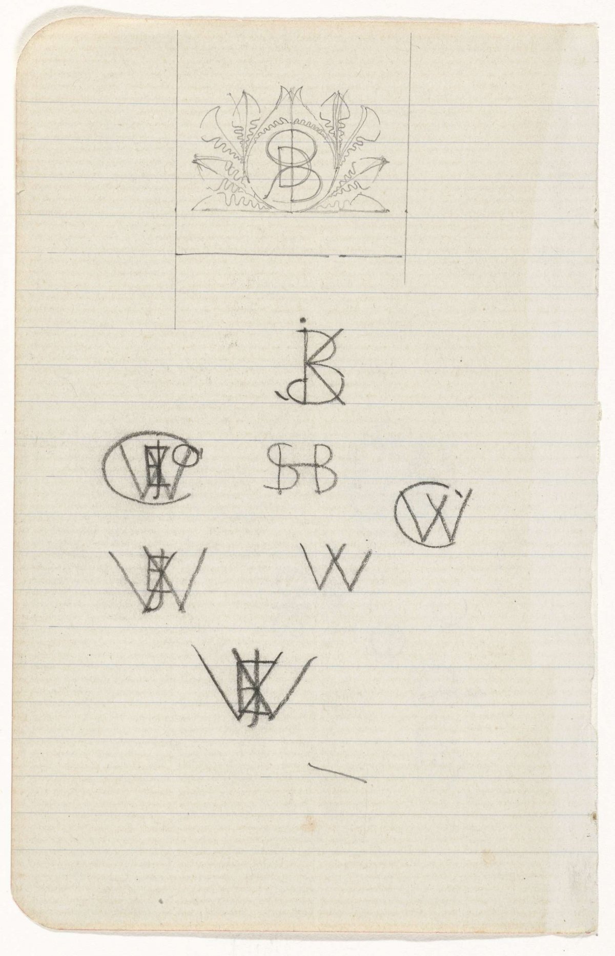 Designs for an ex libris, Gerrit Willem Dijsselhof, 1876 - 1924