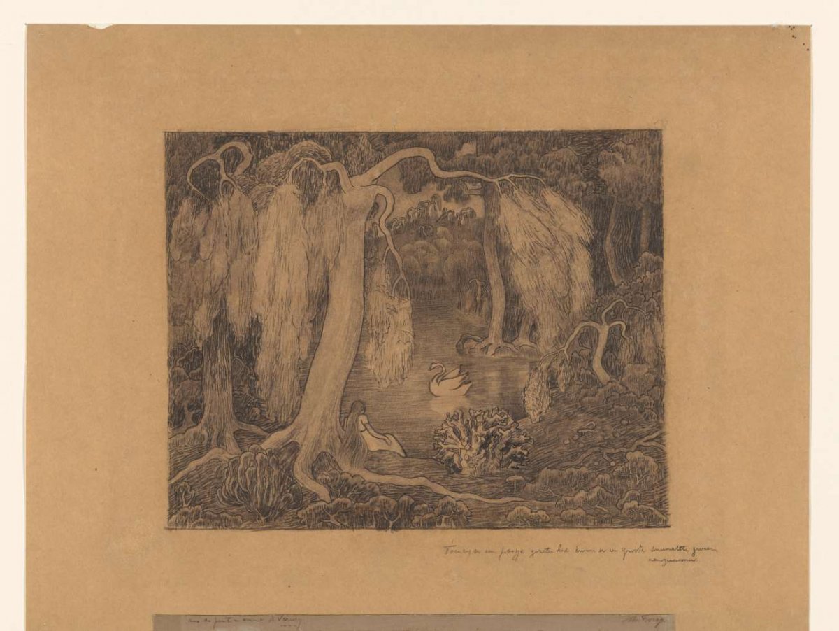 Woman at the edge of a lake, Jan Toorop, 1868 - 1928