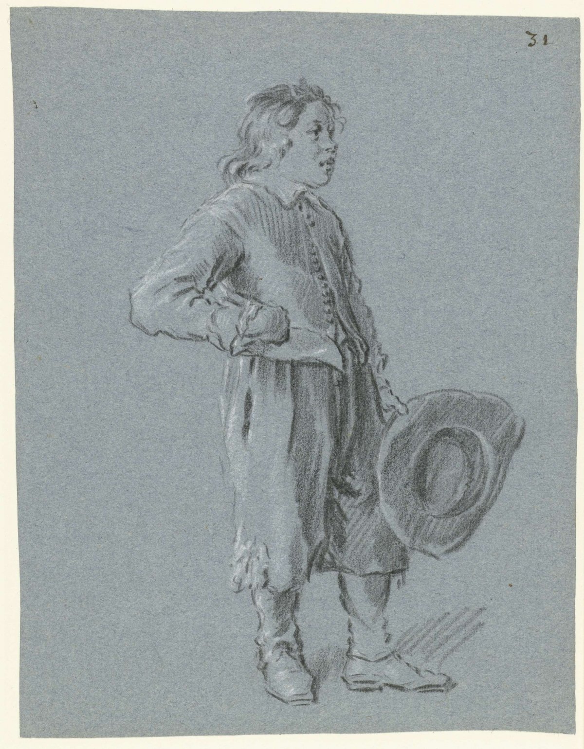 Staand jongetje, anonymous, 1600 - 1699