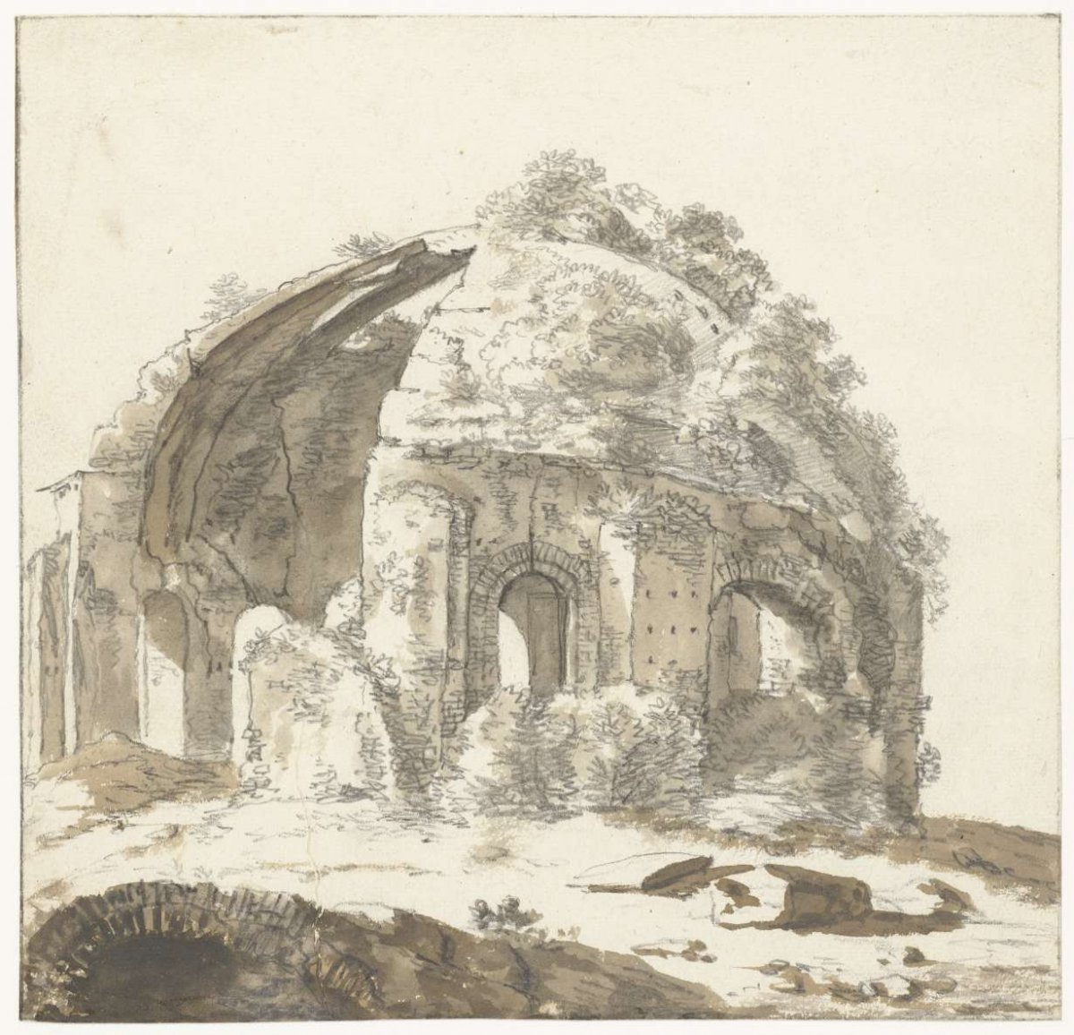 Temple of Minerva Medica at Rome, anonymous, 1600 - 1699