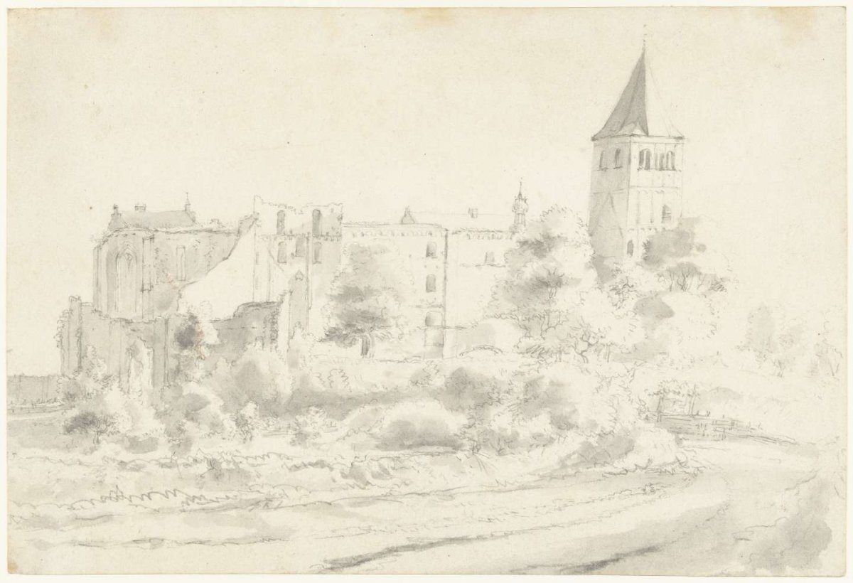 Ruins of an abbey, anonymous, 1700 - 1800