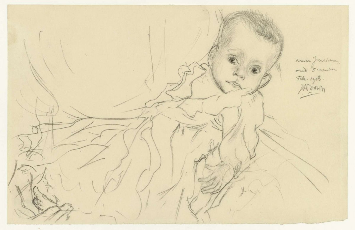Portrait of five-month-old baby Annie Jurriaanse, Jan Toorop, 1903