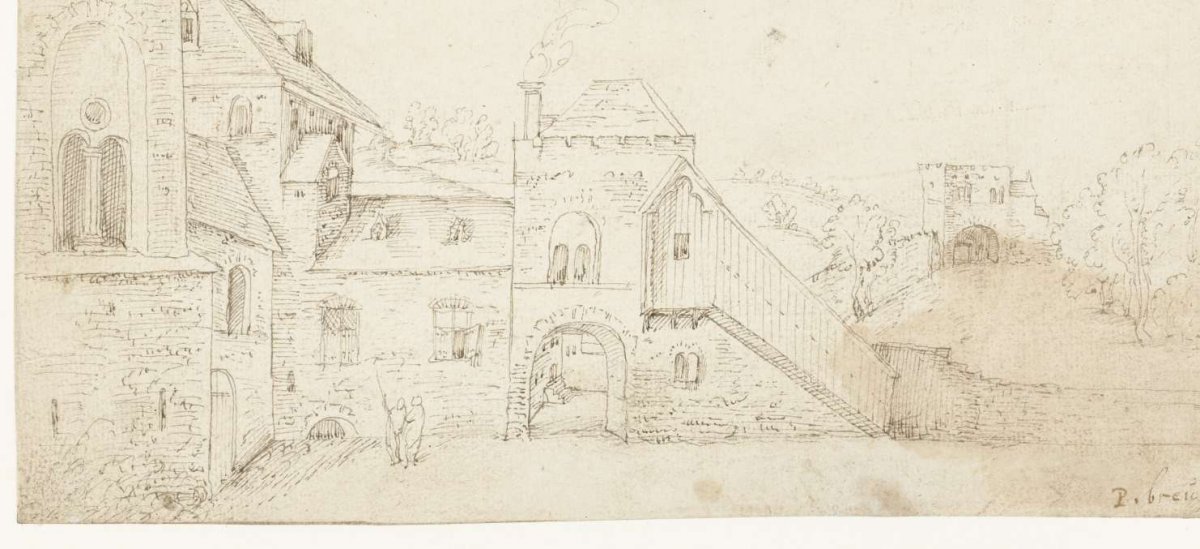 Courtyard of a castle, anonymous, 1500 - 1549