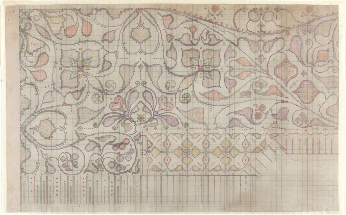 Design for a rug in The Owl, Theo Nieuwenhuis, 1876 - 1951
