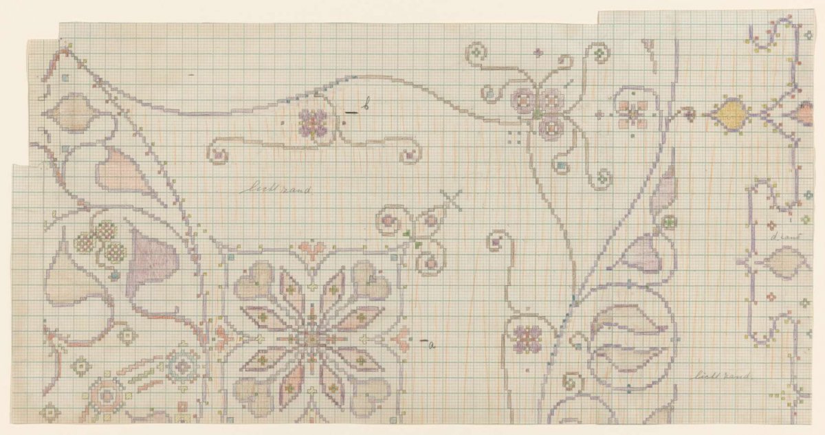Design for a rug in The Owl, Theo Nieuwenhuis, 1876 - 1951