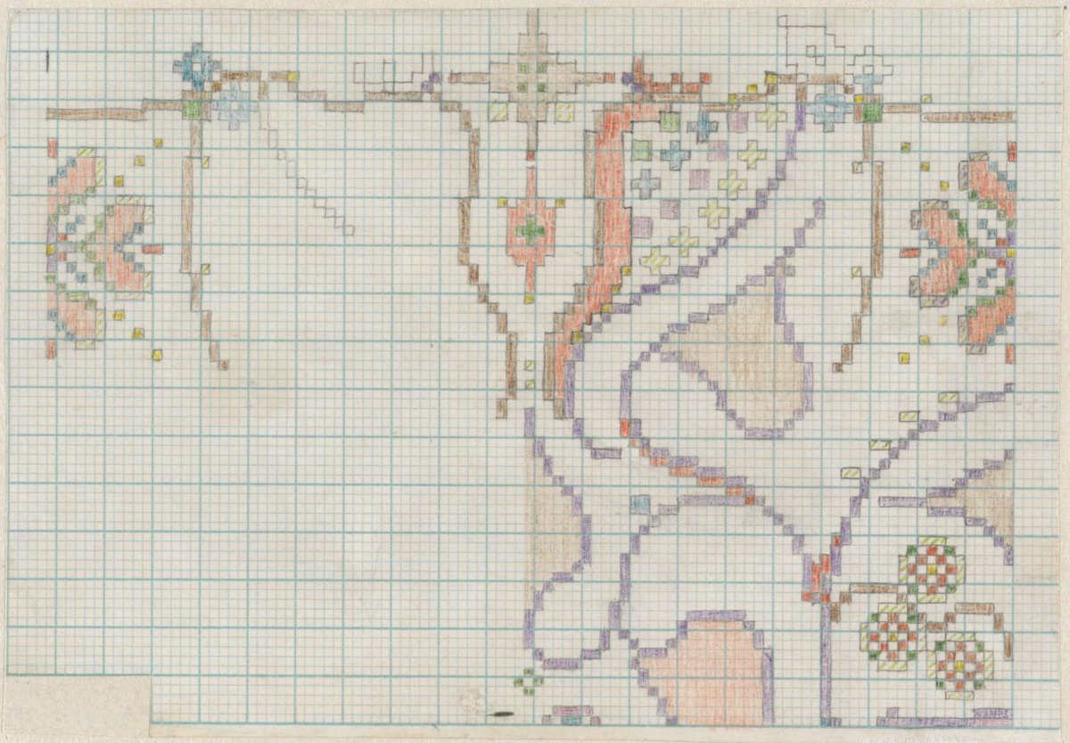 Design for a rug in The Owl, Theo Nieuwenhuis, 1876 - 1951