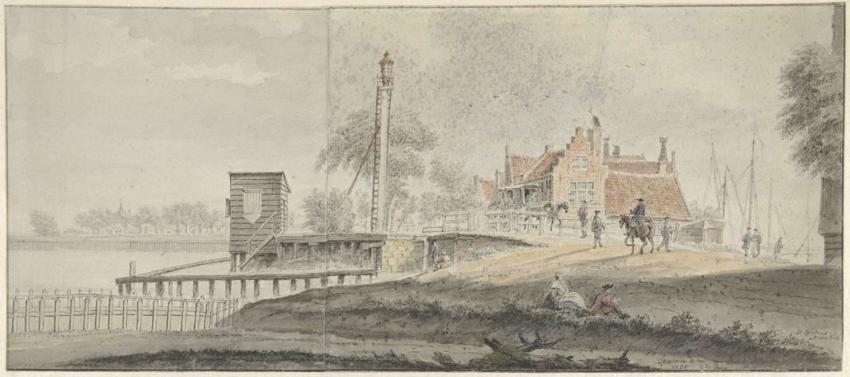 The lock at Spaarndam, Hendrik Spilman, 1775