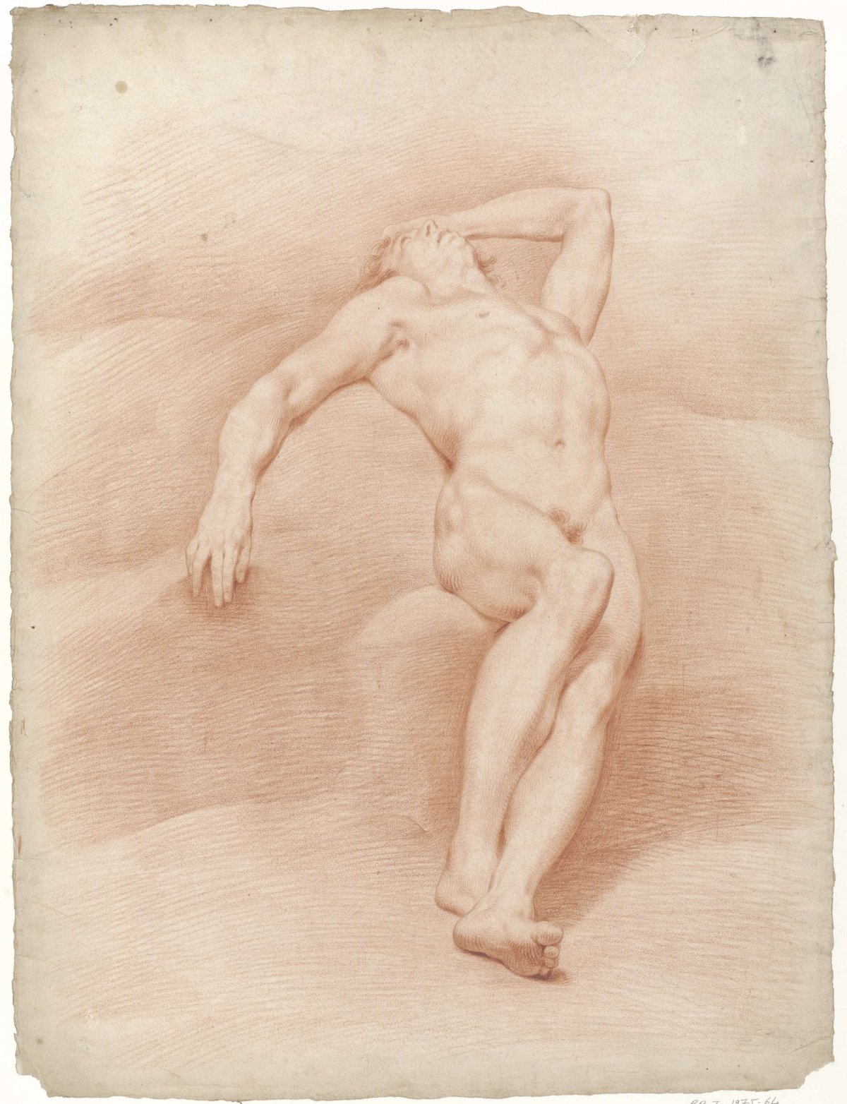 Reclining male nude, Jan Willem Pieneman, 1803