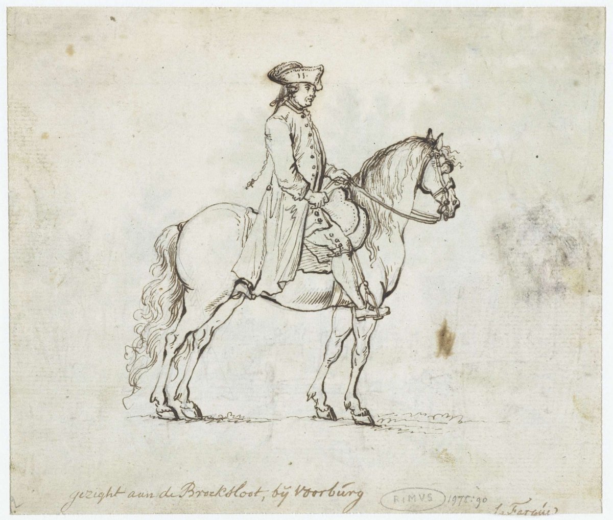 Officier te paard, Paulus Constantijn la Fargue, 1739 - 1782