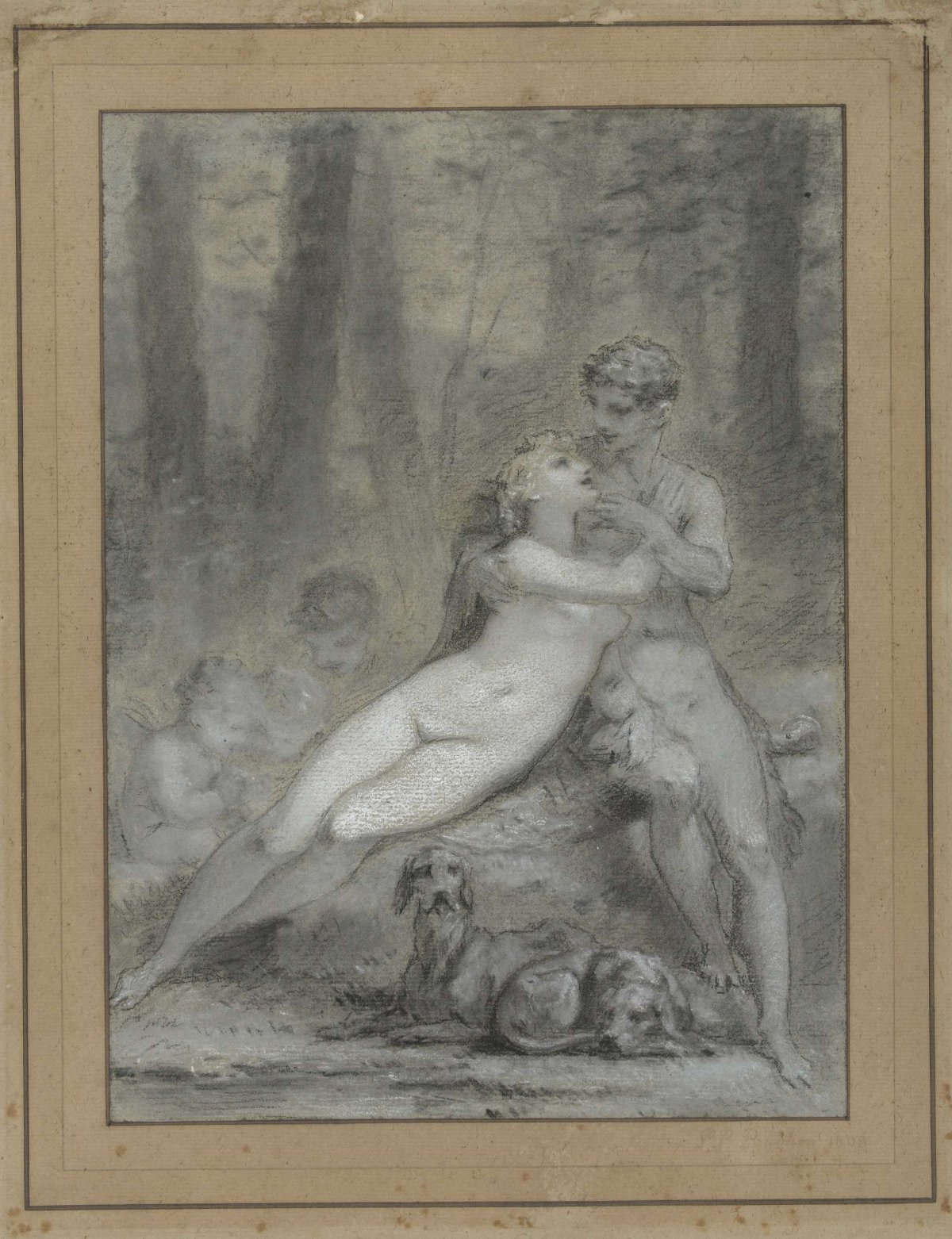 Venus and Adonis, Pierre Prud'hon, 1808