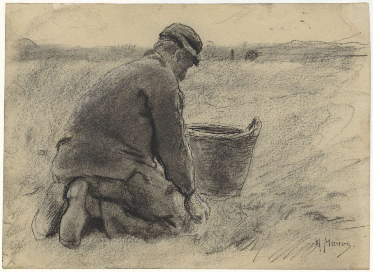 Aardappelrooier, Anton Mauve, c. 1848 - c. 1888