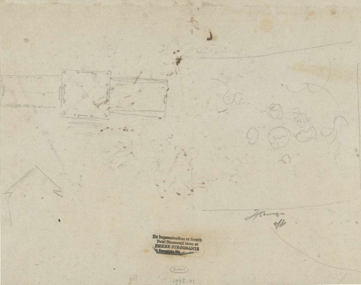 Sketch of the floor plan of the Pavilion Welgelegen, Philippe Auguste Hennequin, 1806 - 1810