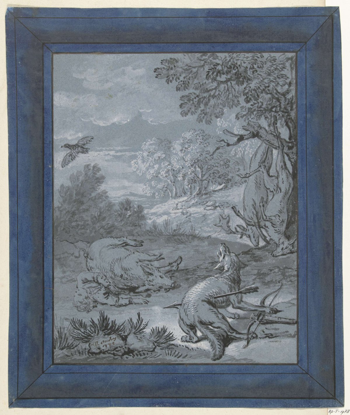 De wolf en de jager / Le Loup et le Chasseur, Jean-Baptiste Oudry, 1732