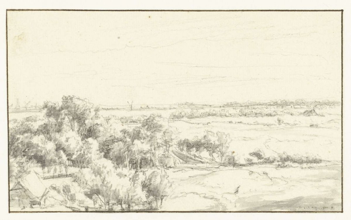 View from the dunes over vast landscape, anonymous, 1600 - 1699