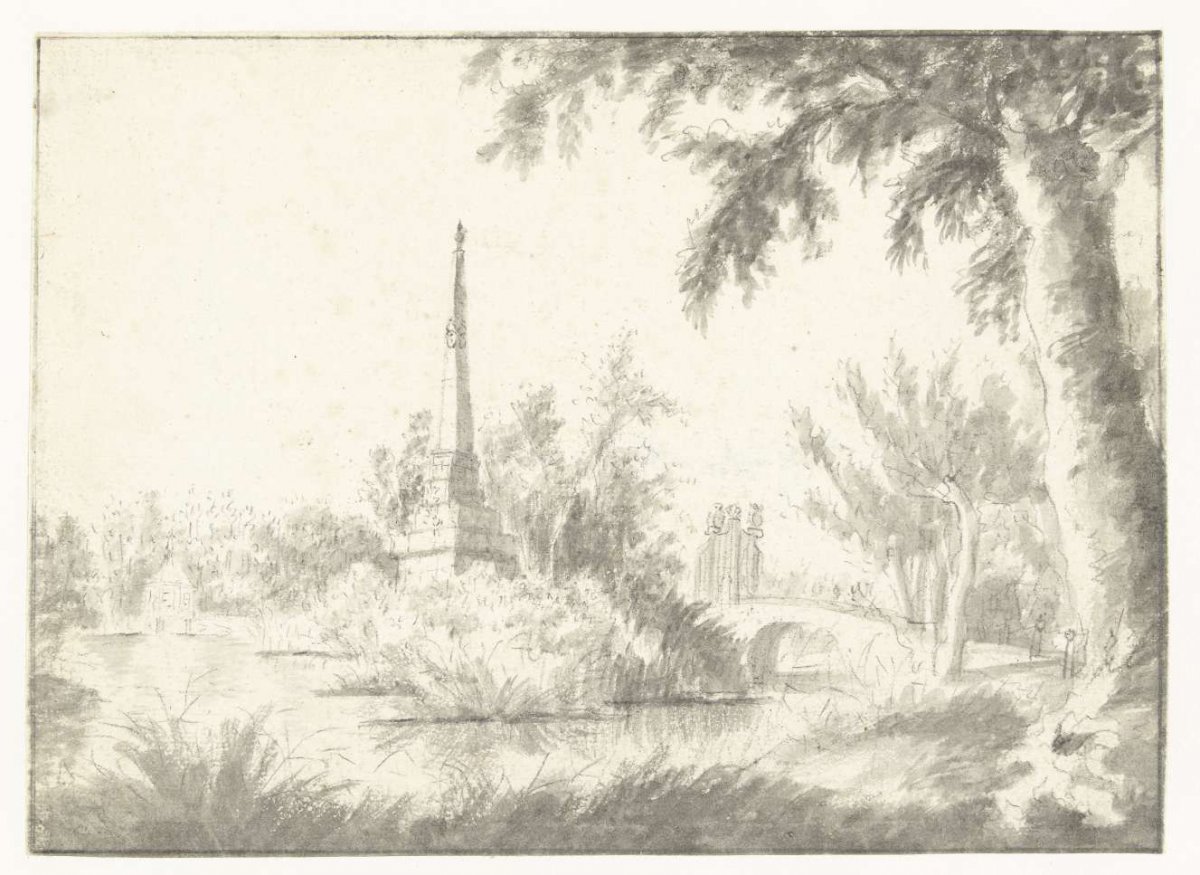 The landmark at Amstelveen, anonymous, 1690 - 1700
