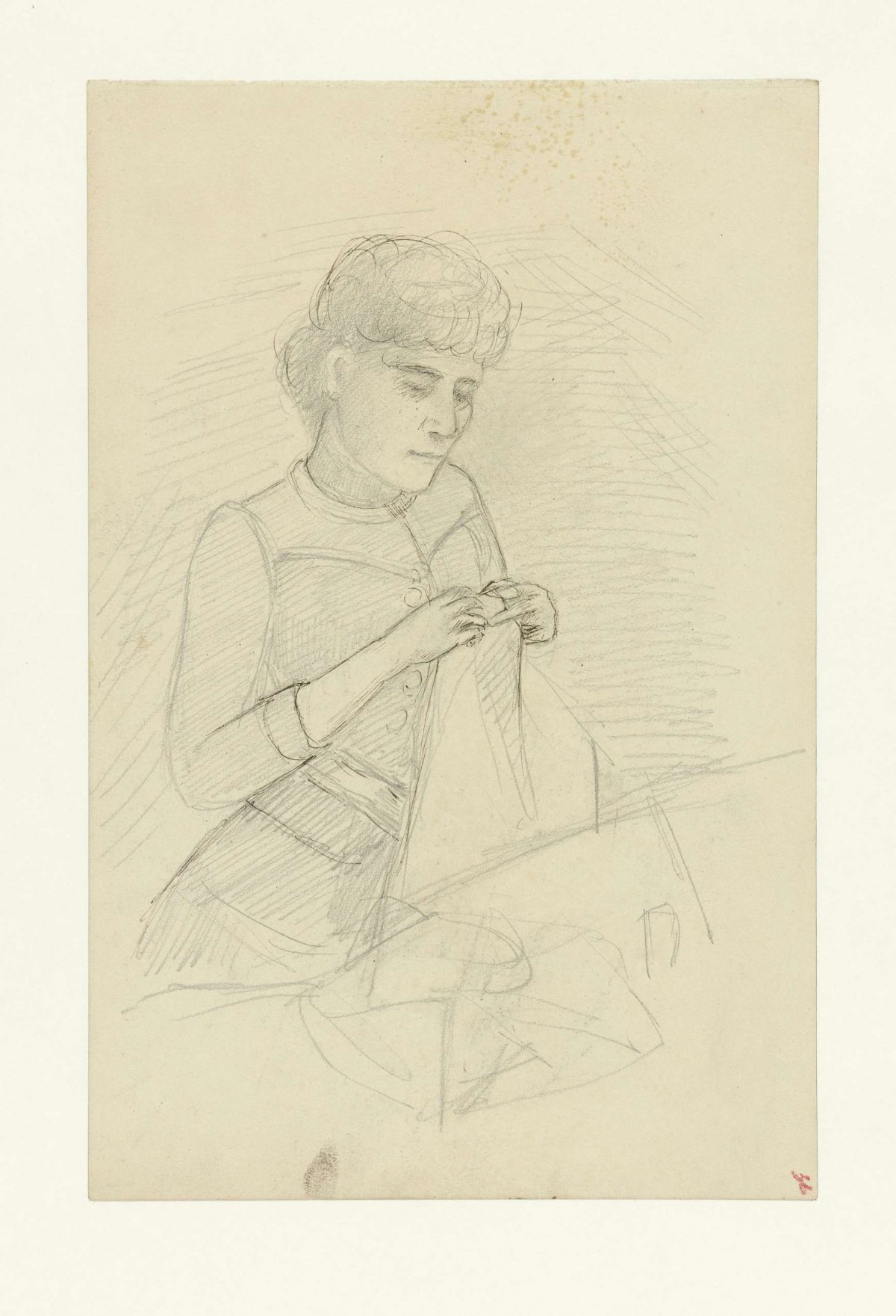 Manual woman, Jozef Israëls, 1834 - 1911