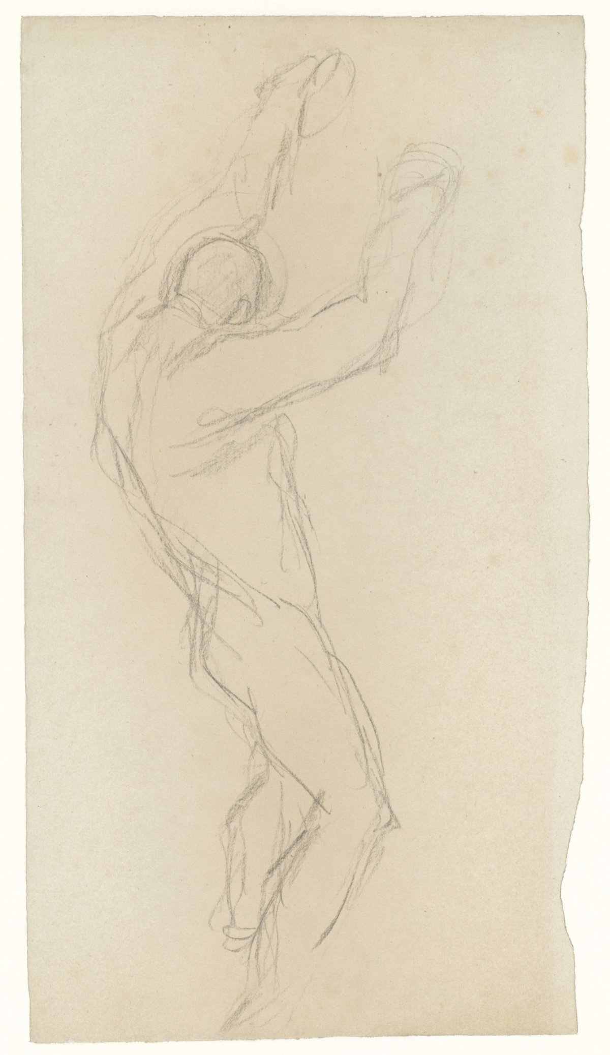 Dancing figure, to the right, Matthijs Maris, 1849 - 1917