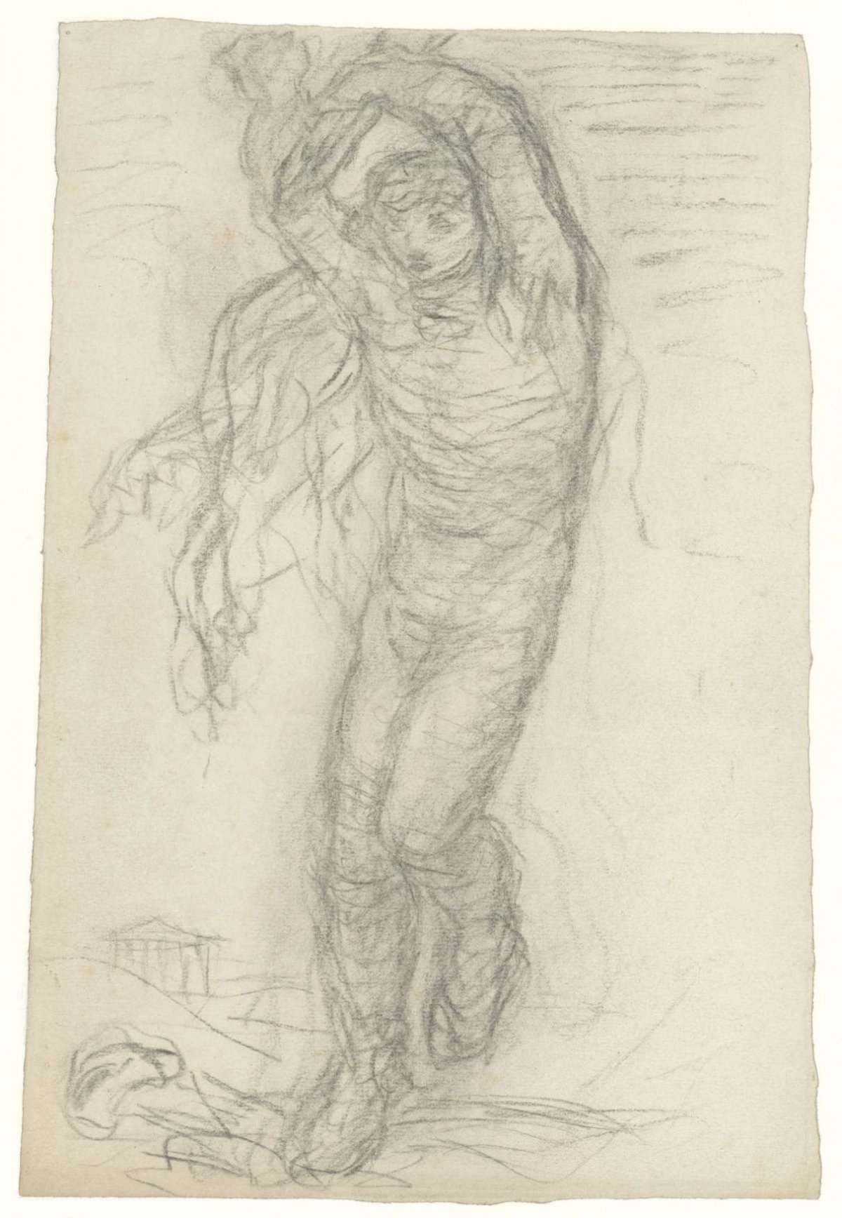 Dancing figure, from the front, Matthijs Maris, c. 1879 - c. 1880