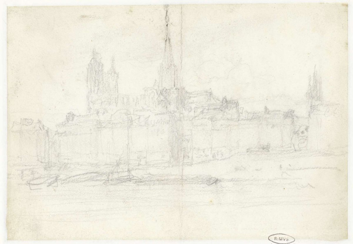 View of Rouen, Matthijs Maris, c. 1869 - c. 1872