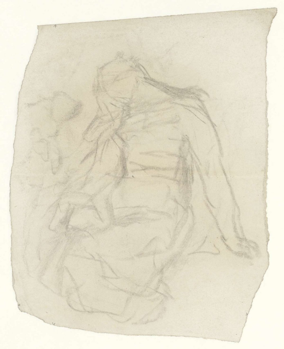 Study of a seated woman, Matthijs Maris, 1849 - 1917