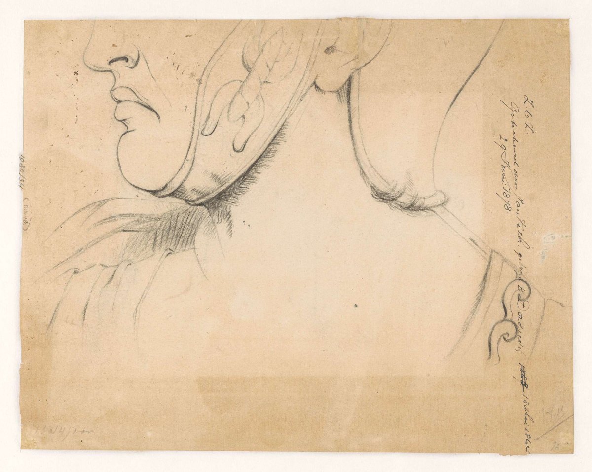 Fragment of a larger drawing of a Roman soldier, Jan Veth, 1874 - 1925