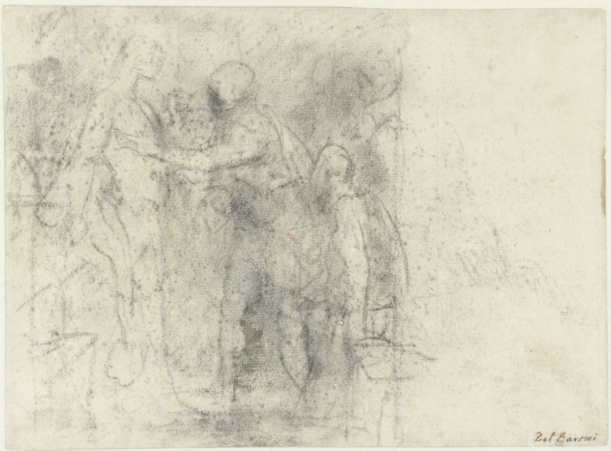 Fleeting sketch for the apostle Thomas, Federico Barocci, 1545 - 1595