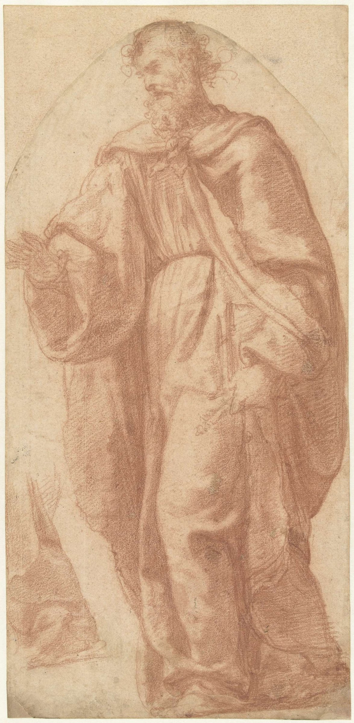 Standing saint holding book and key, Jacopo Confortini, 1617 - 1650