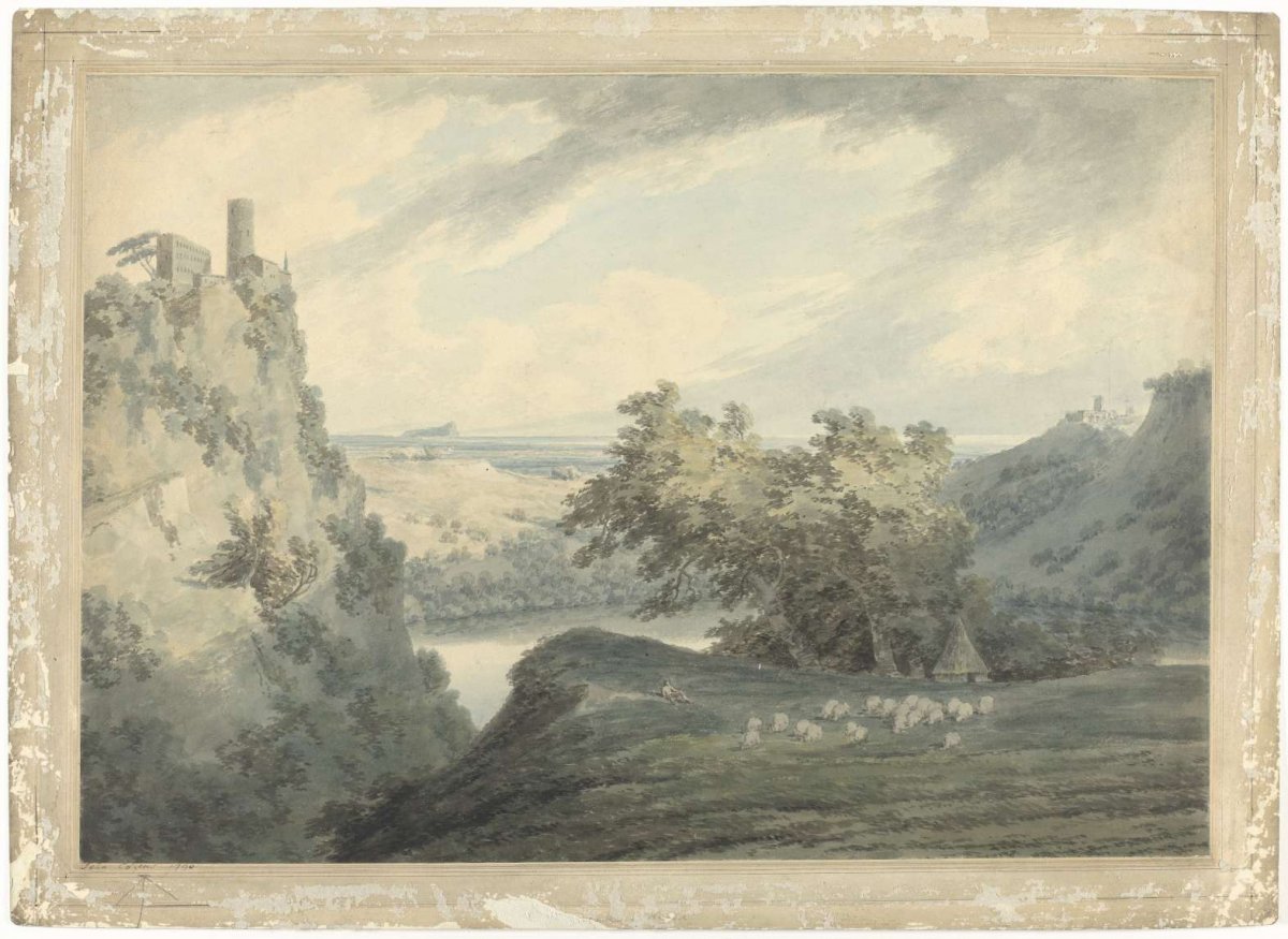 Italian Mountainous Landscape with Lake Nemi, John Robert Cozens, 1790